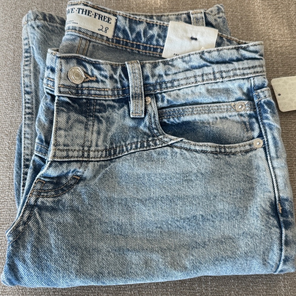 We The Free Faded Blue Denim Jeans